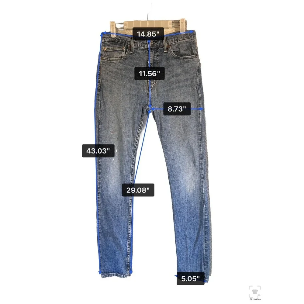 Levis 511 Jeans Mens 31x29 (31x32) Blue Medium Wash Slim Straight Denim Zip Fly